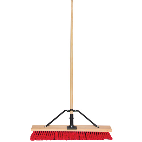 Push Broom with Braced Handle, 24", Medium, PVC Bristles Canadian Safety Group Inc.