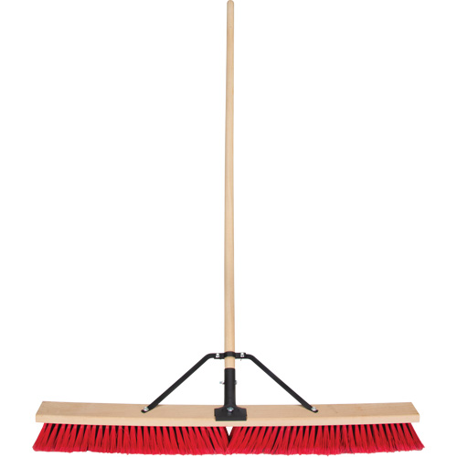 Push Broom with Braced Handle, 36", Medium, PVC Bristles Canadian Safety Group Inc.