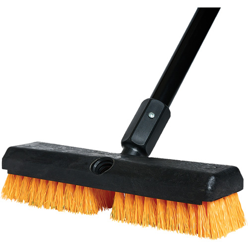 Brosse de nettoyage avec manche, 10" l, Soies Polypropyl&egrave;ne, Noir/Rouge Canadian Safety Group Inc.