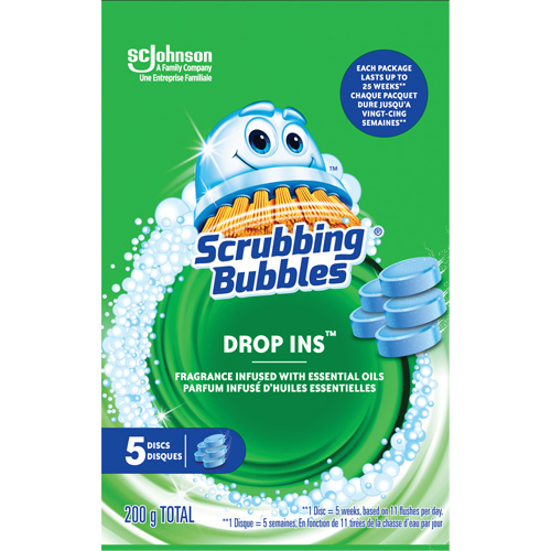 Scrubbing Bubbles&reg; Drop-Ins Toilet Cleaner Discs, 200 g, Tablet Canadian Safety Group Inc.