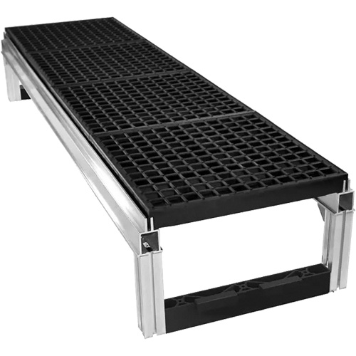 FOUNDATION Open Drainage Modular Aluminum Work Platform Kit, 36" W x 72" D, 400 lbs. Capacity, All-Welded Canadian Safety Group Inc.
