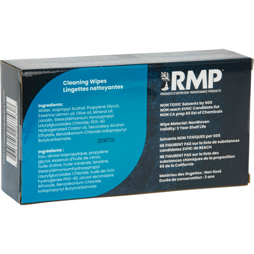 X-Large Cleaning Wipes, 80 Wipes, 8" x 8" Canadian Safety Group Inc.