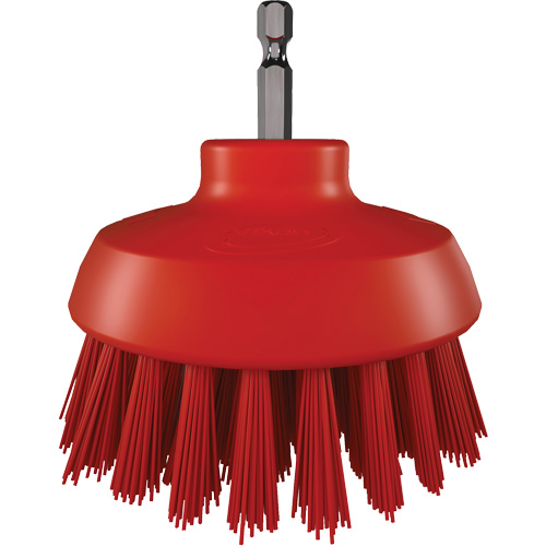 Brosse ronde HyDrive pour perceuse, Soies Tr&egrave;s ferme, Longueur de 3-1/10", Rouge Canadian Safety Group Inc.