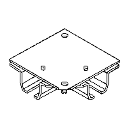 Ceiling Mount Curtain Partition 90° Corner Connector Canadian Safety Group Inc.