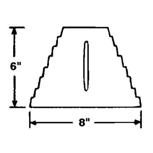 Wheel Chock, 9" x 8" x 6", Black Canadian Safety Group Inc.