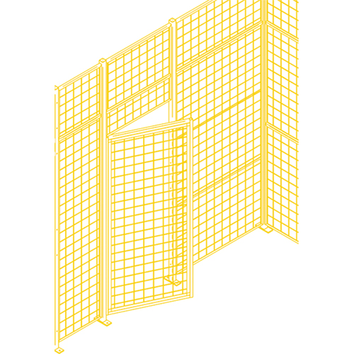 Composantes pour partitions & cloisons grillag&eacute;es - Portes battantes, 4' la x 7' h Canadian Safety Group Inc.