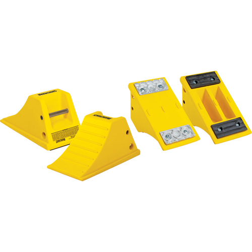 All-Terrain Heavy-Duty Wheel Chocks, Polyurethane, Yellow, 8-1/2" W x 15-1/2" D x 8-1/4" H Canadian Safety Group Inc.