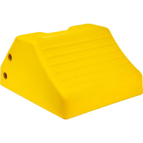 Heavy-Duty Wheel Chocks, Urethane, Yellow, 15-1/2" W x 17-7/10" D x 10" H Canadian Safety Group Inc.