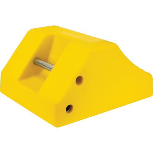 Heavy-Duty Wheel Chocks, Urethane, Yellow, 15-1/2" W x 17-7/10" D x 10" H Canadian Safety Group Inc.