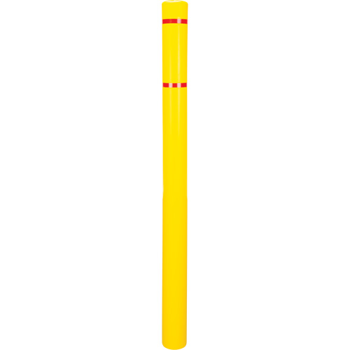 Capuchon en poly&eacute;thyl&egrave;ne pour borne de protection, 4-1/2" dia. x 64" l, Rouge/Jaune Canadian Safety Group Inc.