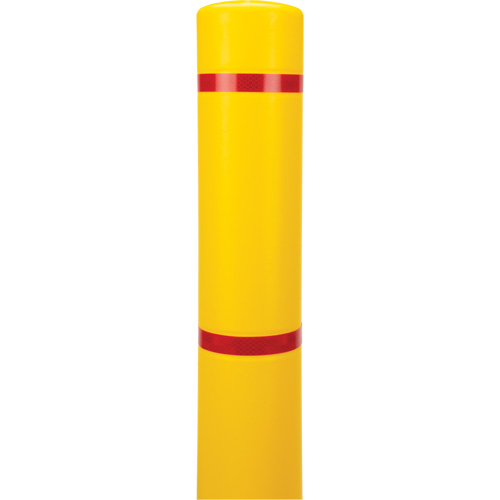 Capuchon en poly&eacute;thyl&egrave;ne pour borne de protection, 4-1/2" dia. x 64" l, Rouge/Jaune Canadian Safety Group Inc.