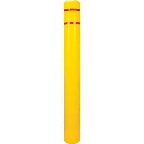 Capuchon en poly&eacute;thyl&egrave;ne pour borne de protection, 6-5/8" dia. x 60" l, Rouge/Jaune Canadian Safety Group Inc.