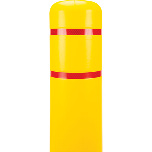 Capuchon en poly&eacute;thyl&egrave;ne pour borne de protection, 6-5/8" dia. x 60" l, Rouge/Jaune Canadian Safety Group Inc.
