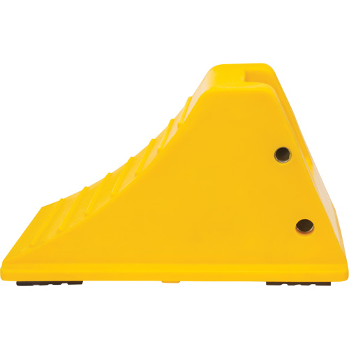 Wheel Chocks with Rubber Tread, Polyurethane, Yellow, 11-1/4" W x 21" D x 12-1/4" H Canadian Safety Group Inc.