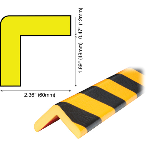 Butoir de protection de coin mod&egrave;le H Plus 1M Canadian Safety Group Inc.