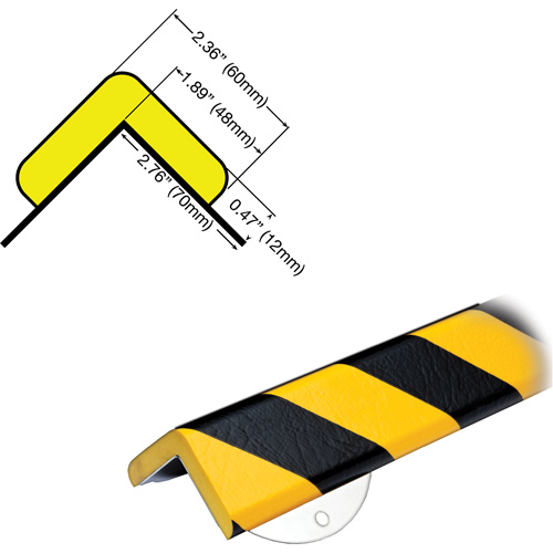 Trousse de protection murale avec butoir de protection de coin mod&egrave;le WPK H+ 1M Canadian Safety Group Inc.