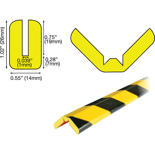 W Profile 5M Edge Protection Bumper Guard, 16.42' (5 m) Long Canadian Safety Group Inc.