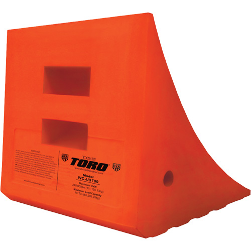 Cale-roue pour &eacute;quipement lourd de 70 tonnes, Ur&eacute;thane, Orange Canadian Safety Group Inc.