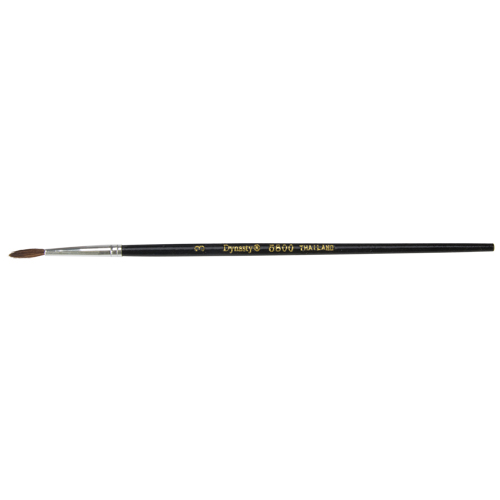 Black Pointed Bristle Artist Brush, 2.1 mm Brush Width, Camel Hair, Wood Handle Canadian Safety Group Inc.