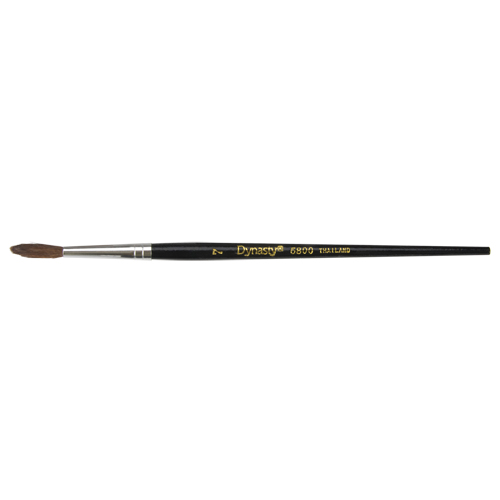 Black Pointed Bristle Artist Brush, 4 mm Brush Width, Camel Hair, Wood Handle Canadian Safety Group Inc.