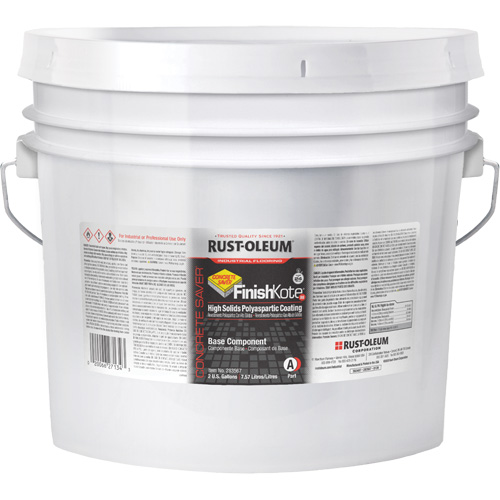 Concrete Saver&reg; FinishKote 80 High Solids Polyaspartic Floor Coating Part A, Pail, Clear/Tint Base Canadian Safety Group Inc.
