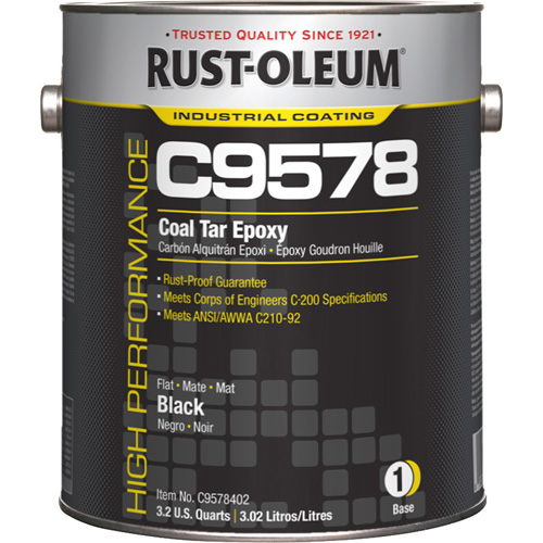C9578 System Coal Tar High Solids Epoxy Base Component, Black, Gallon Canadian Safety Group Inc.