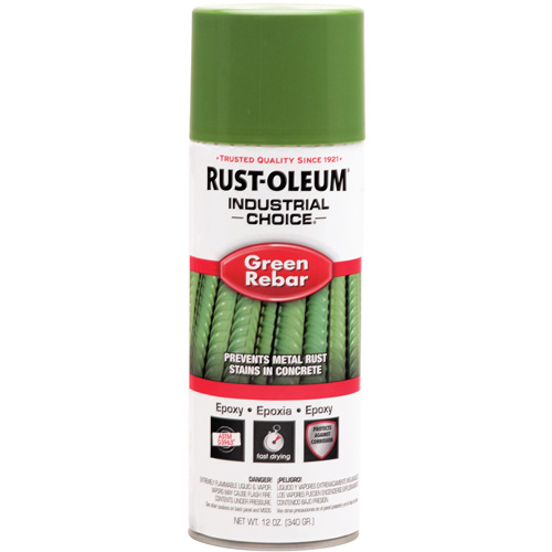 A&eacute;rosol &eacute;poxydique pour barre d'armature du syst&egrave;me Industrial Choice RB1600, Vert de barre d'armature, 12 oz liq., Canette a&eacute;rosol Canadian Safety Group Inc.
