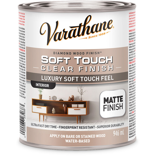 Rev&ecirc;tement &agrave; fini diamant pour bois Varathane, 946 ml, Transparent, Mat Canadian Safety Group Inc.