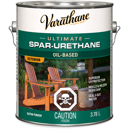 Varathane&reg; Diamond Outdoor Wood Finish, 3.78 L, Clear, Satin Canadian Safety Group Inc.
