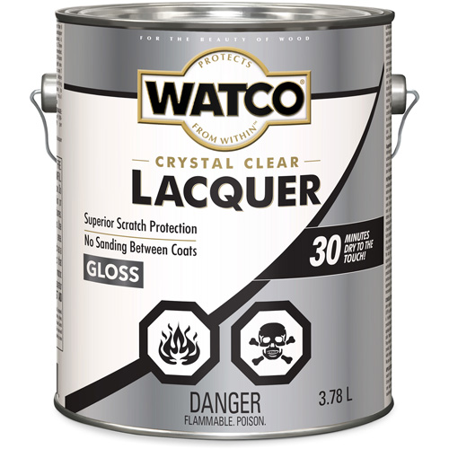 Watco&reg; Lacquer Wood Finish, 3.78 L, Clear, Gloss Canadian Safety Group Inc.