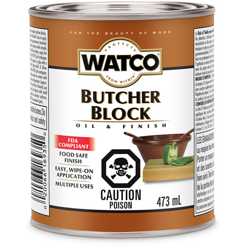 Watco&reg; Butcher Block Oil & Finish, 473 ml, Clear, Transparent Canadian Safety Group Inc.