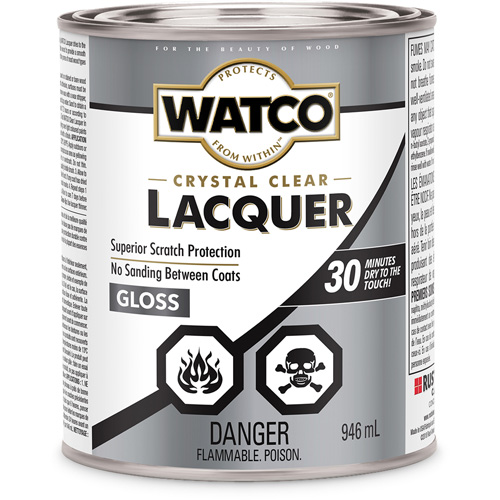 Watco&reg; Lacquer Wood Finish, 946 ml, Clear, Gloss Canadian Safety Group Inc.