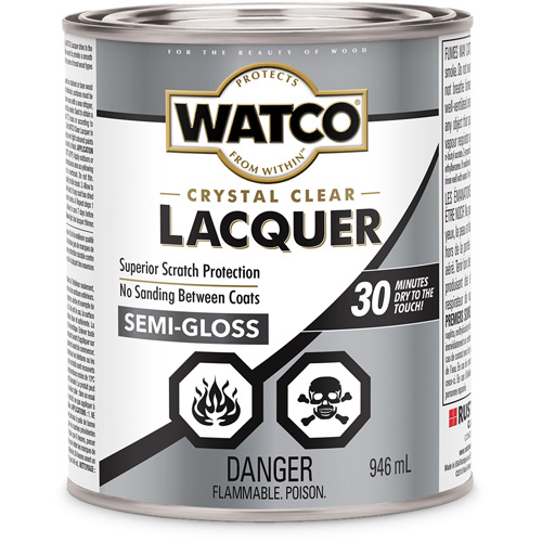 Watco&reg; Lacquer Wood Finish, 946 ml, Clear, Semi-Gloss Canadian Safety Group Inc.