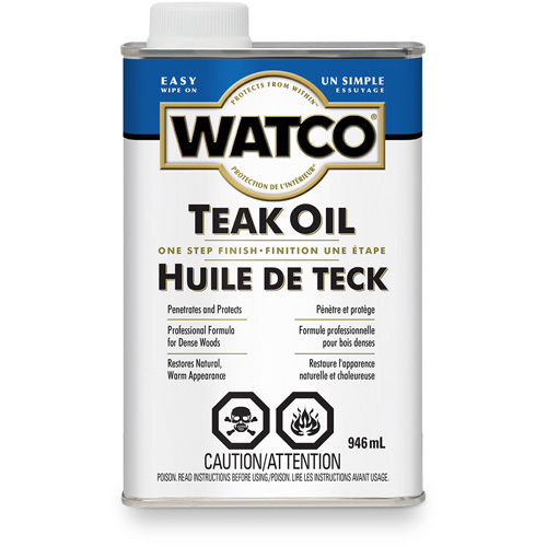 Watco&reg; Teak Oil, 946 ml, Clear, Transparent Canadian Safety Group Inc.
