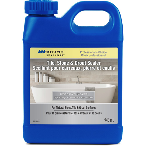 Scellant pour carreaux, pierres et coulis Miracle Sealants, Cruche Canadian Safety Group Inc.