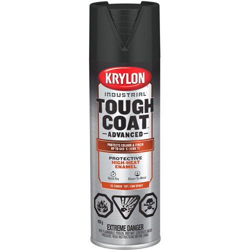 Industrial Tough Coat&reg; Advanced High Heat Paint, High-Heat Black, Flat, 425 g, Aerosol Can Canadian Safety Group Inc.
