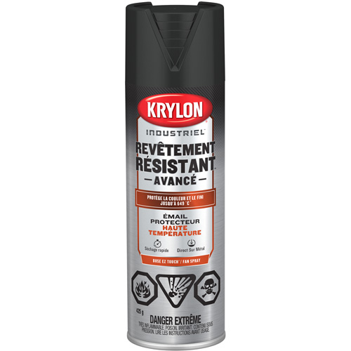 Industrial Tough Coat&reg; Advanced High Heat Paint, High-Heat Black, Flat, 425 g, Aerosol Can Canadian Safety Group Inc.
