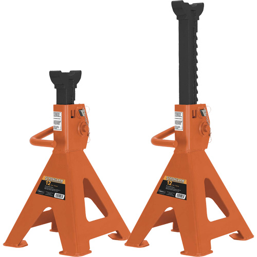 872B Jack Stands, Locking Handle/Ratchet, 12 Ton(s) Capacity, 19-1/4" - 28-1/3" H Canadian Safety Group Inc.