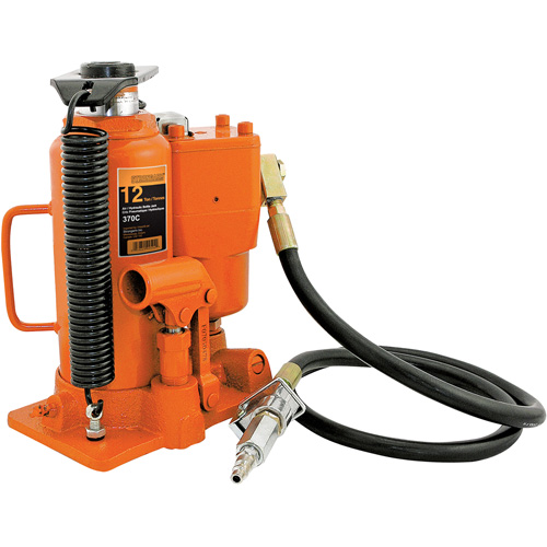 370A Cric-bouteille, 12 tonnes, Air comprim&eacute;/hydraulique, 19-1/2" Hauteur &eacute;lev&eacute;e Canadian Safety Group Inc.