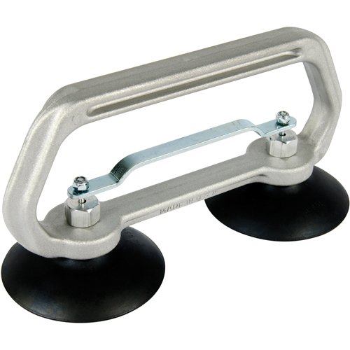 Vacuum Cups - Heavy-Duty Double Cup, 50 lbs. Capacity, 4", Pull-bar, 10" Handle Length Canadian Safety Group Inc.