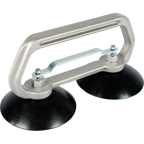 Vacuum Cups - Heavy-Duty Double Cup, 75 lbs. Capacity, 5", Pull-bar, 10" Handle Length Canadian Safety Group Inc.