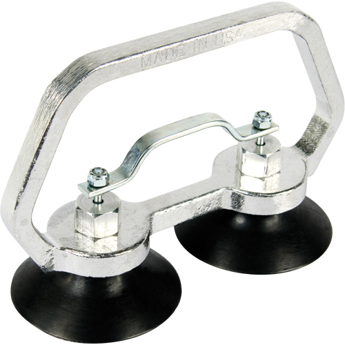 Vacuum Cups - Heavy-Duty Double Cup, 30 lbs. Capacity, 3", Pull-bar, 7" Handle Length Canadian Safety Group Inc.