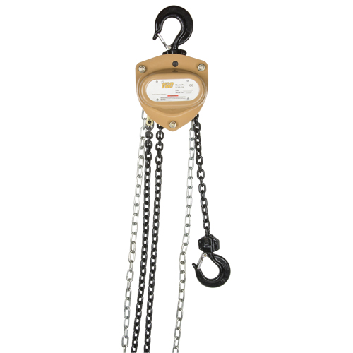 Heavy-Duty Gold Series Chain Hoist, 10' Lift, 2000 lbs. (1 tons) Capacity, Alloy Steel Chain Canadian Safety Group Inc.