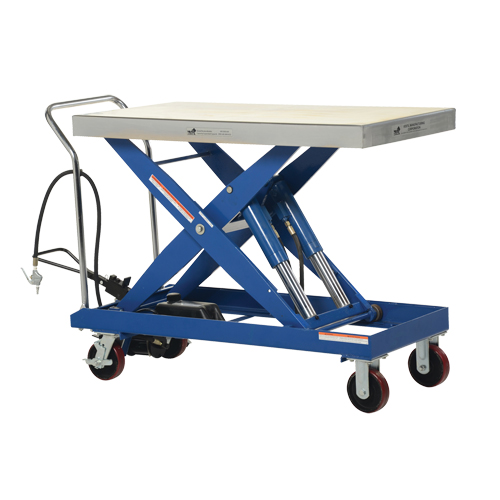 Table &eacute;l&eacute;vatrice &agrave; ciseaux hydraulique pneumatique, Acier, 47-1/2" lo x 24" la, Cap. 2000 lb Canadian Safety Group Inc.