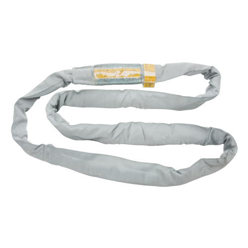 &eacute;lingue de levage en polyester ronde, Gris, 8" la x 16' lo, 32000 lb Charge verticale Canadian Safety Group Inc.