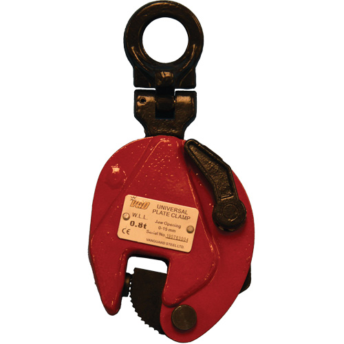 VUPC Universal Lifting Clamp, 1600 lbs. (0.8 tons), 0" - 19/32" Jaw Opening Canadian Safety Group Inc.