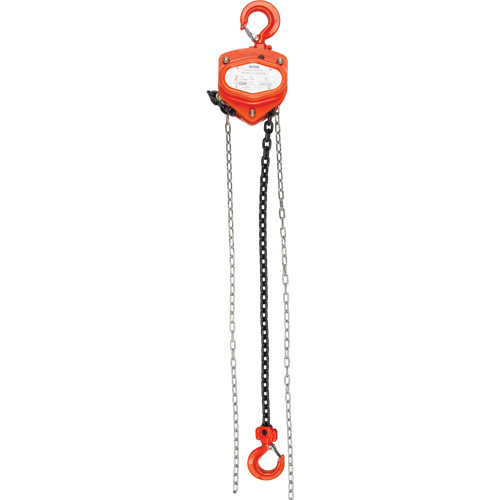 Chain Hoist, 20' Lift, 2000 lbs. (1 tons) Capacity, Alloy Steel Chain Canadian Safety Group Inc.