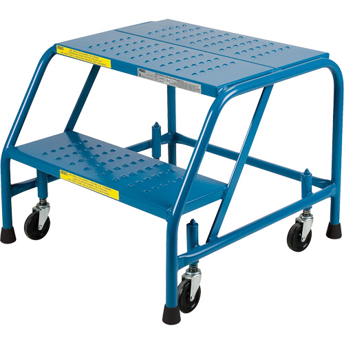 CSA-Certified Rolling Step Ladder, 2 Steps, 22" Step Width, 19" Platform Height, Steel Canadian Safety Group Inc.