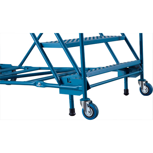 CSA-Certified Rolling Step Ladder with Locking Step, 14 Steps, 30" Step Width, 128" Platform Height, Steel Canadian Safety Group Inc.