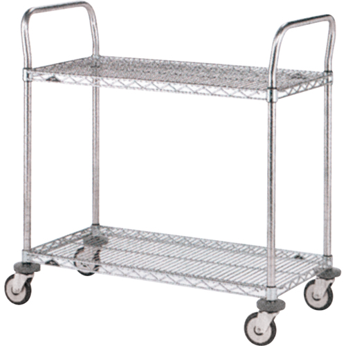 Chariots utilitaires standards, Acier inoxydable, 24" x 39" x 36", Capacit&eacute; 500 lb Canadian Safety Group Inc.